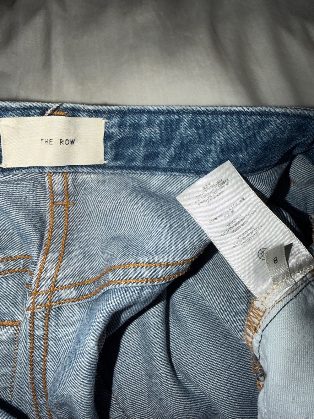 THE ROW Edna Indigo Wide Leg Jean, size 8 - Picture 4 of 16